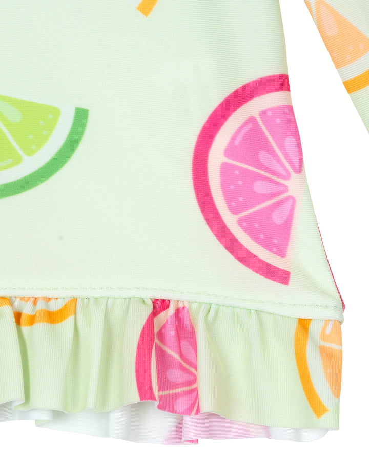 Dreamwave Girls' Swimwear 2-Piece Rash Guard and Bikini Bottom Set UPF 50+