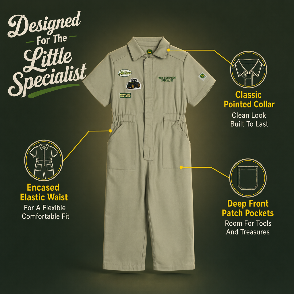 John Deere Boys' Cosplay One Piece Olive Khaki