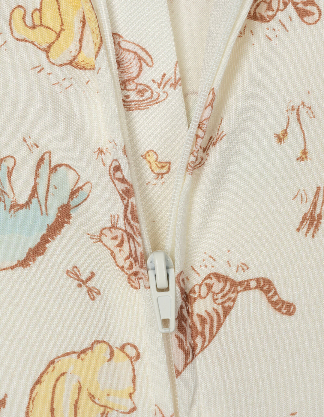 Disney Winnie the Pooh Baby Girls' Zip-Up One Piece Sleepwear Tusk