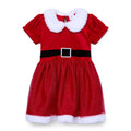 imagikids Girls' Holiday Short Sleeve Tulle Dress Red and White