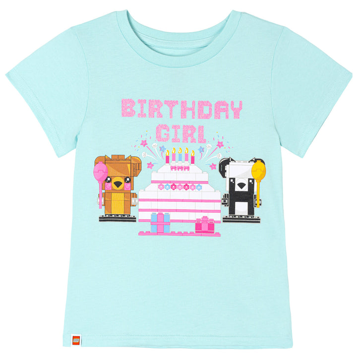 LEGO Girls' Short Sleeve T-Shirt Sky Blue