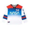 NASA Boys' Athletic Hockey Jersey Red White Royal Blue