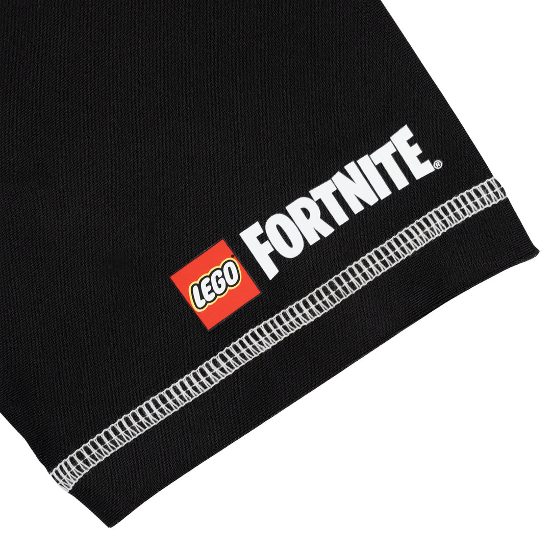 LEGO Fortnite Boys' Short Sleeve Rash Guard and Swim Trunks Set Blue