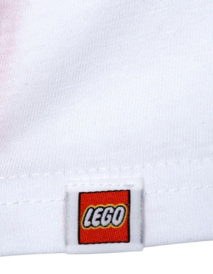 LEGO Boys' Short Sleeve T-Shirt White Red Racecar