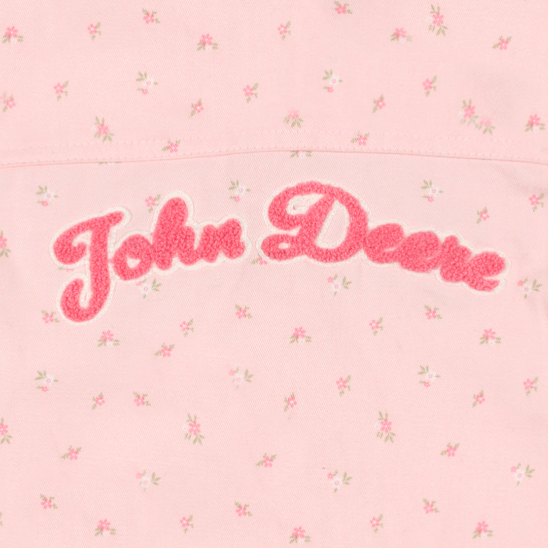 John Deere Toddler Girls' Denim Jacket Pearl Pink Floral
