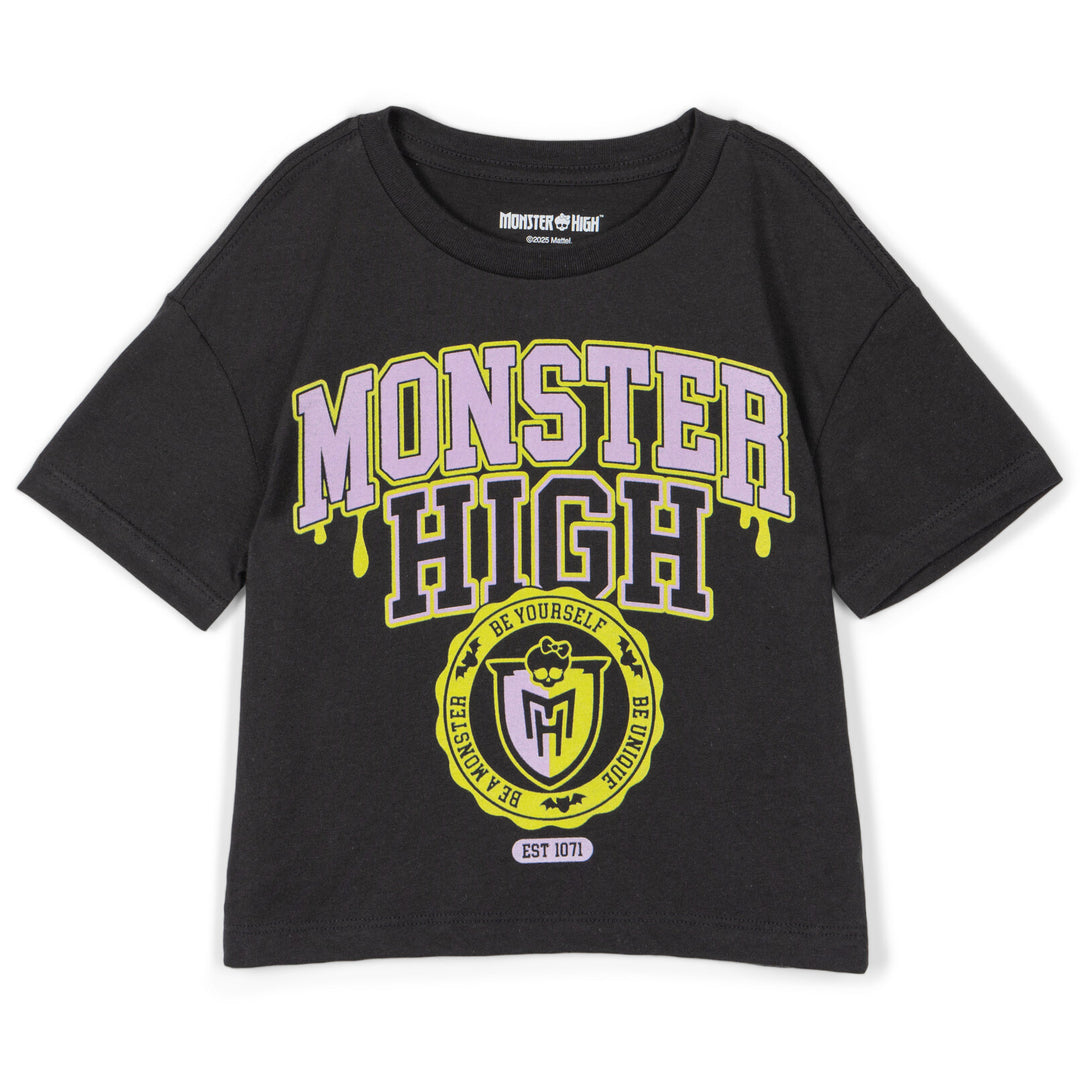 Monster High Girls' Short Sleeve T-Shirt Jet Black