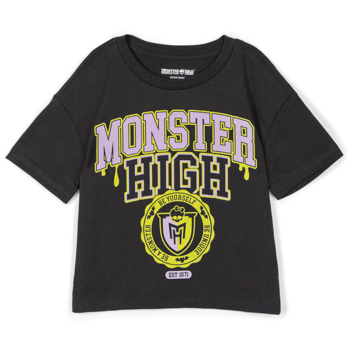 Monster High Girls' Short Sleeve T-Shirt Jet Black