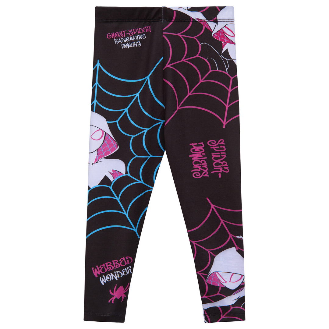 Marvel Spider-Verse Ghost-Spider Girls' 2-Piece T-Shirt and Leggings Set White