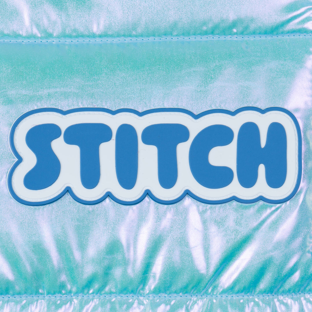 Lilo & Stitch Girls' Hooded Puffer Jacket Shimmer Blue