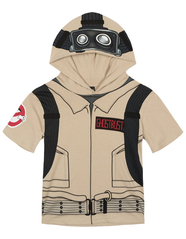 Ghostbusters Boys' Cosplay Hooded T-Shirt Uniform Tan