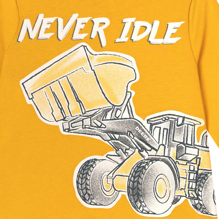 John Deere Boys' Long Sleeve T-Shirt Construction Yellow