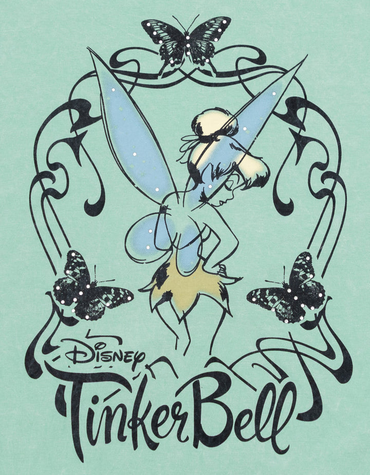 Tinkerbell Peter Pan Tinker Bell Women's Short Sleeve T-Shirt Lichen