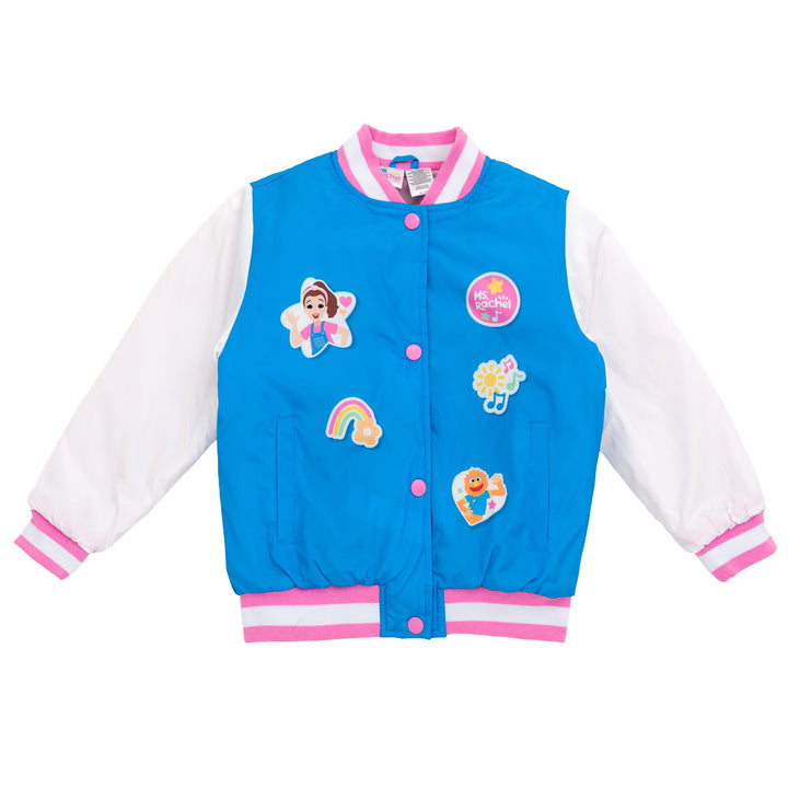 Ms. Rachel Girls' Varsity Bomber Jacket Ms Herbie Blue