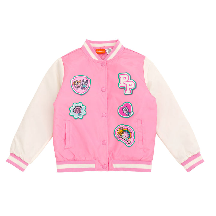 Paw Patrol Girls' Bomber Jacket Pink Skye Everest