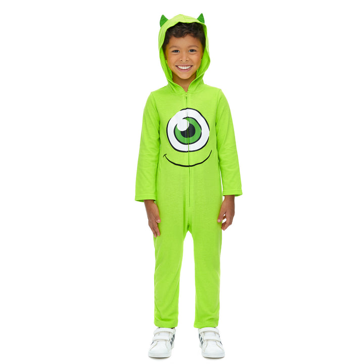 Monsters Inc. Matching Family Cosplay Hooded One Piece Mike Lime Green