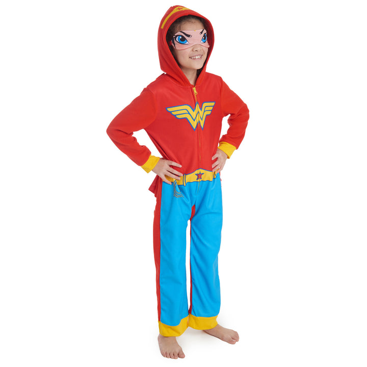 DC Comics Justice League Wonder Woman 3-Piece Onesie Pajama Set Red