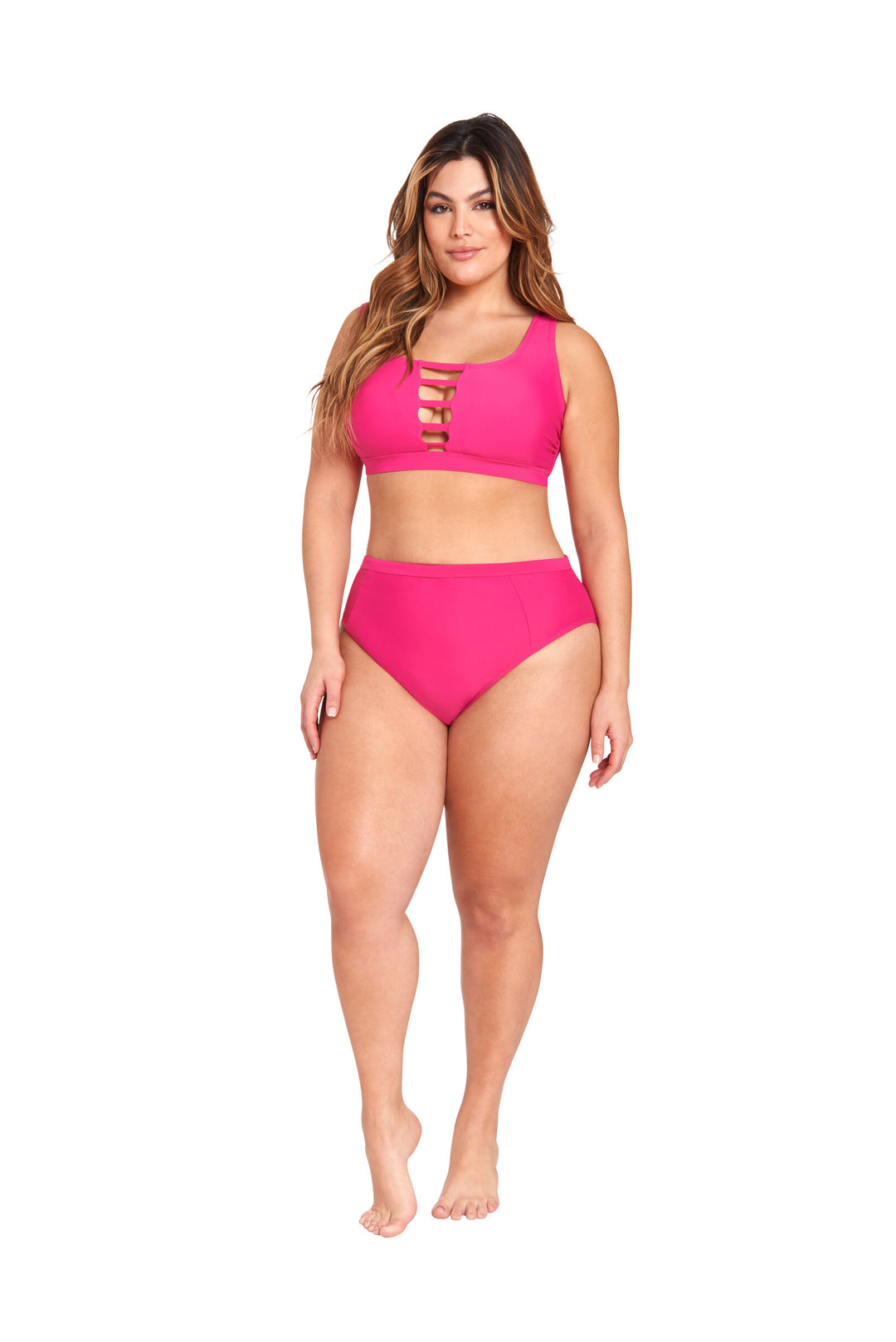 LYSA Women's Swimwear Bikini Top Vibrant Pink