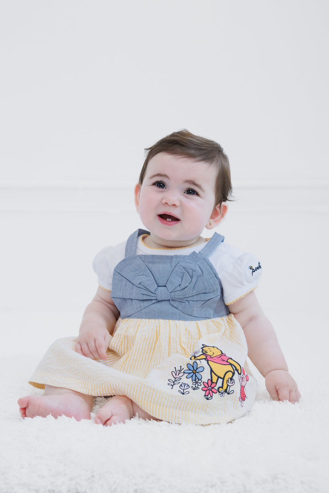 Disney Winnie the Pooh 2-Piece Bodysuit and Jumper Dress Set Piglet Yellow