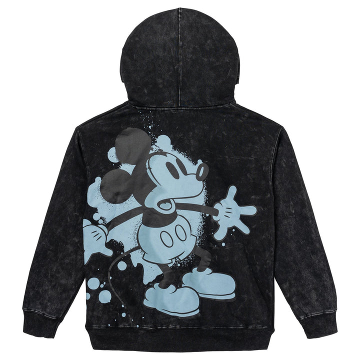 Disney Mickey Mouse Men's Fleece Pullover Hoodie Black Blue