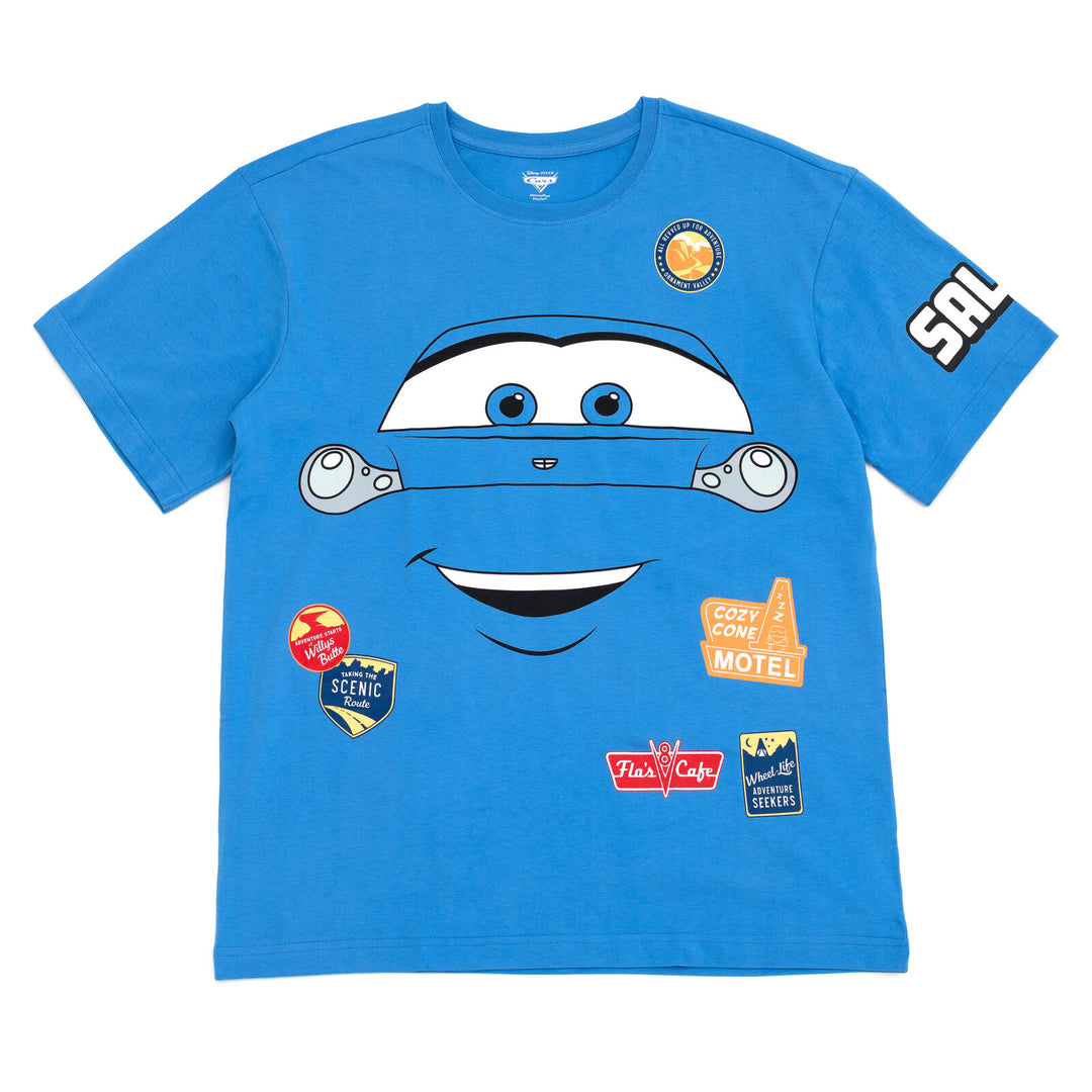 Cars Sally Carrera Men's Cosplay Short Sleeve T-Shirt Cozy Cone Blue
