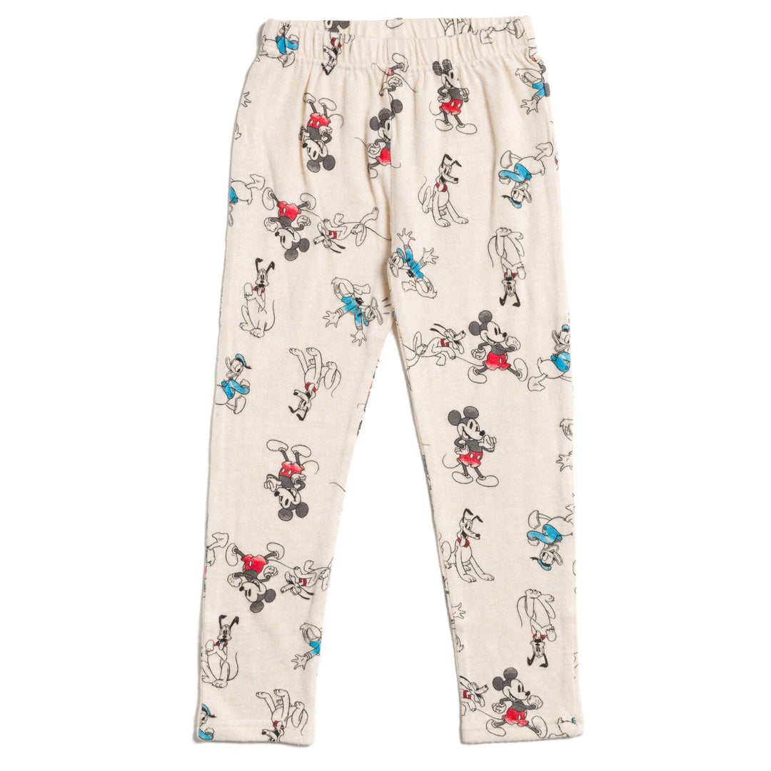 Disney Mickey Mouse Boys' Hoodie and Hacci Pants Set Heather Beige