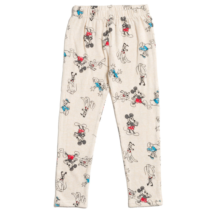 Disney Mickey Mouse Boys' Hoodie and Hacci Pants Set Heather Beige