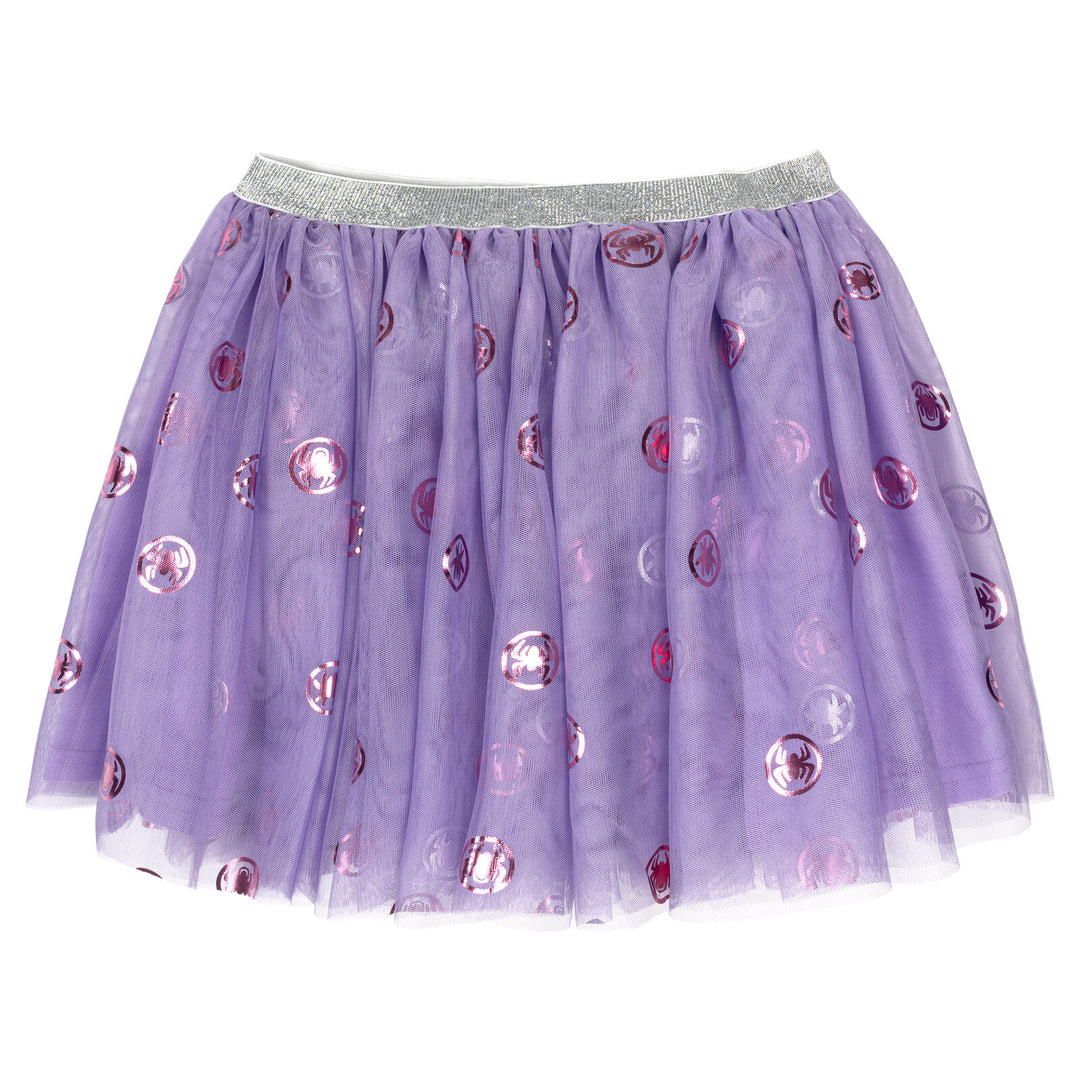 Marvel Spidey and His Amazing Friends Girls' T-Shirt and Tutu Skirt Set Ghost Purple
