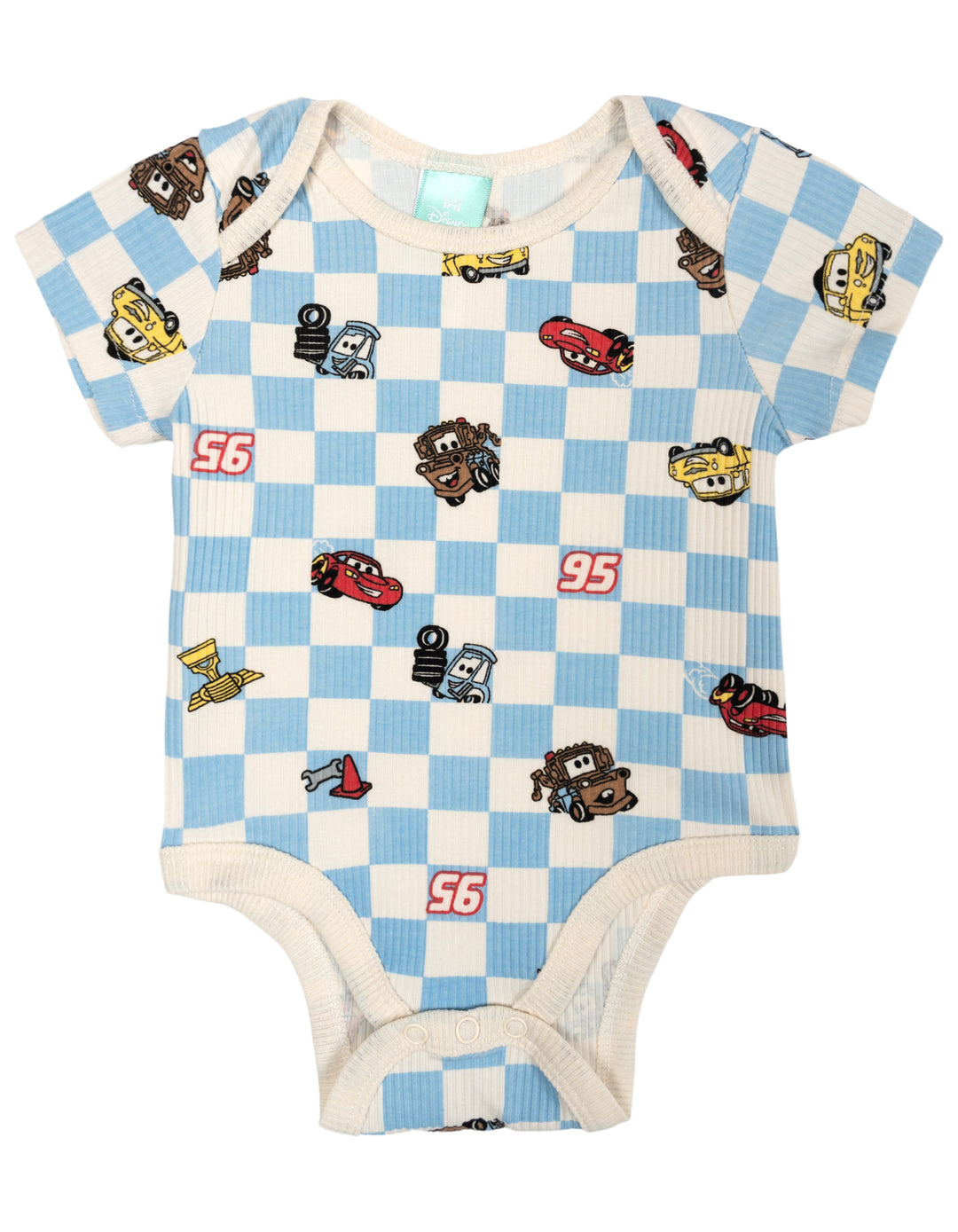 Cars Baby Boys' Bodysuit Pants and Bib Set McQueen Mater Blue