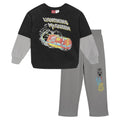 Cars Lightning McQueen Boys' Fleece 2-Piece Sweatshirt and Pants Set Black Grey