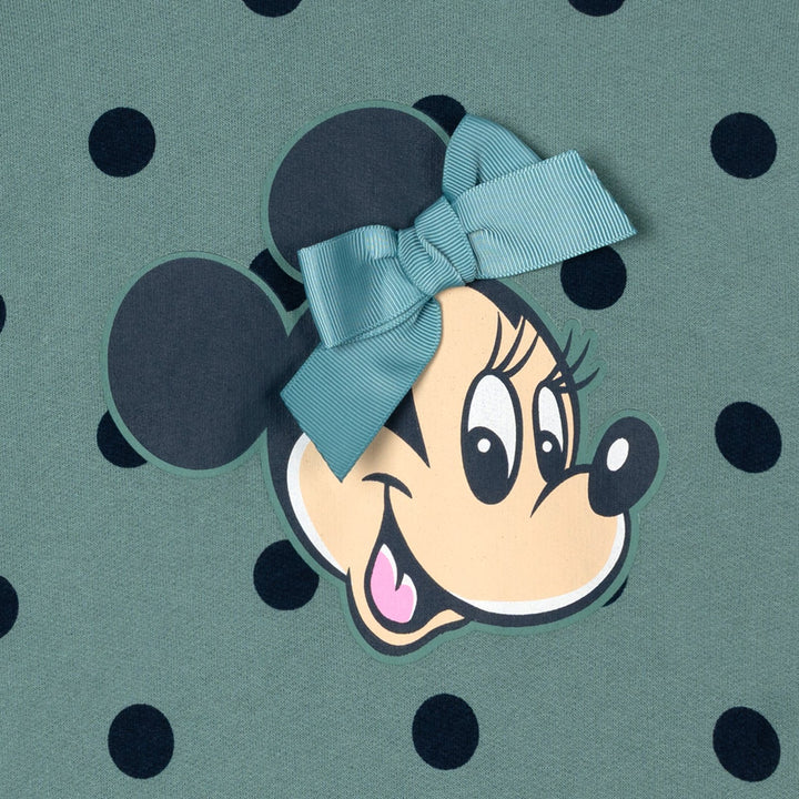 Minnie Mouse Girls' Fleece Sweatshirt and Tulle Leggings Set Polka Teal