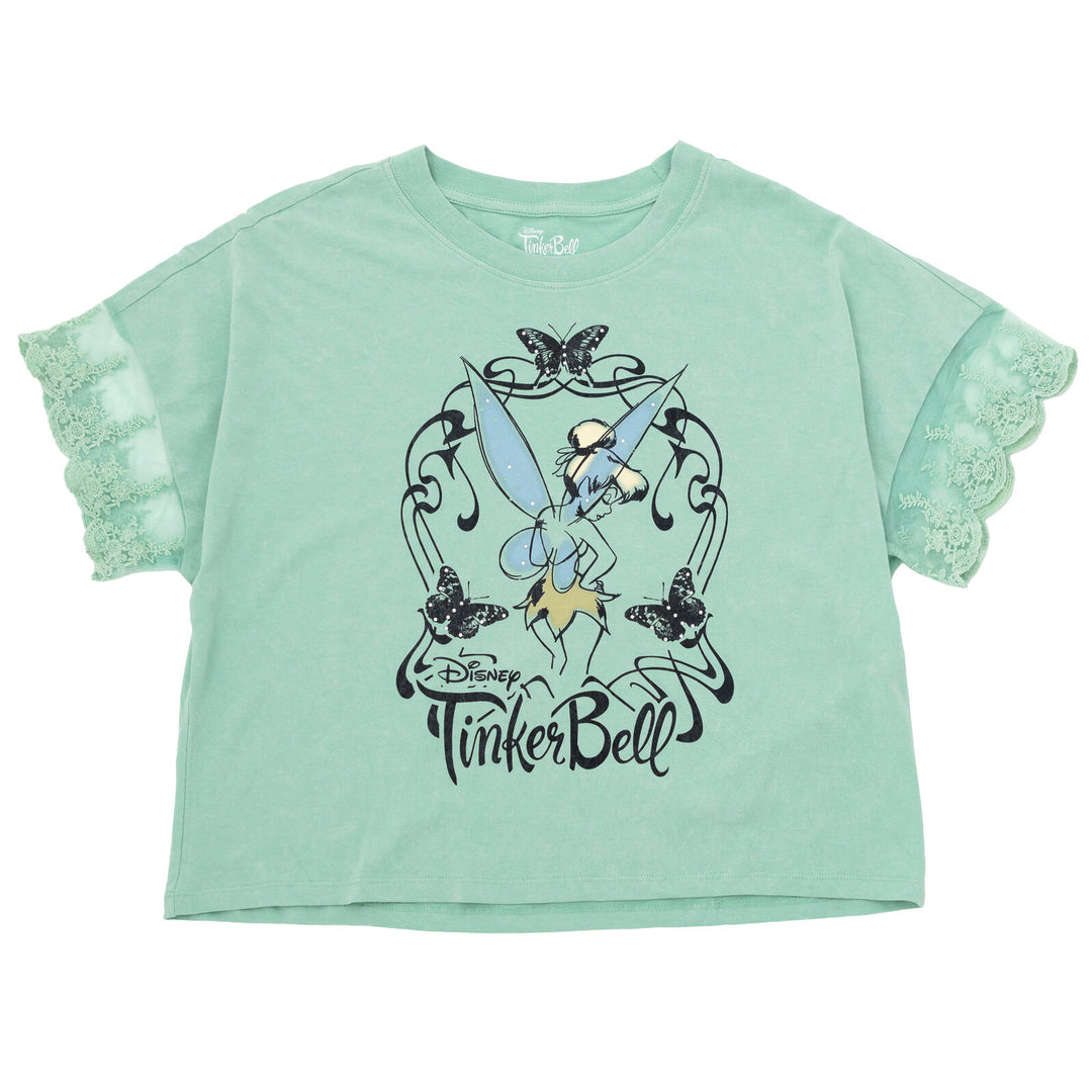 Tinkerbell Peter Pan Tinker Bell Women's Short Sleeve T-Shirt Lichen
