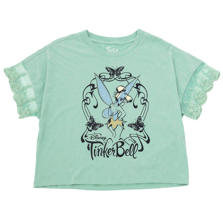 Tinkerbell Peter Pan Tinker Bell Women's Short Sleeve T-Shirt Lichen