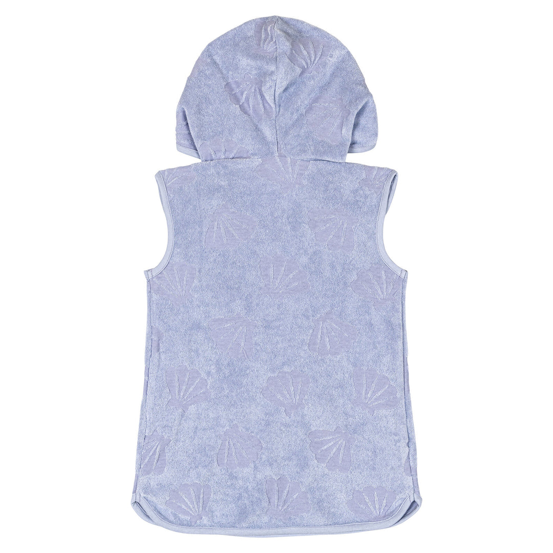 The Little Mermaid Princess Ariel Girls' Hooded Swimwear Cover Up Flounder Lilac