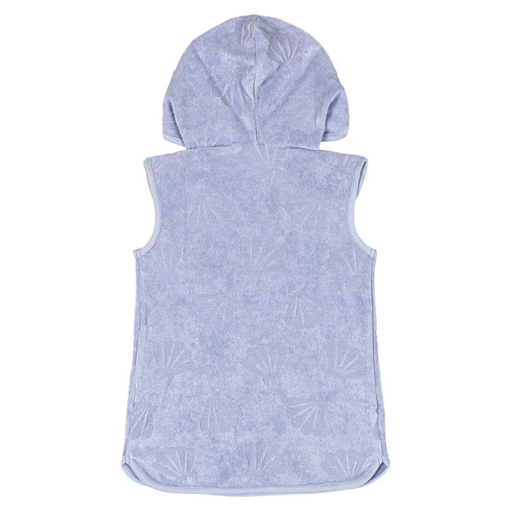 The Little Mermaid Princess Ariel Girls' Hooded Swimwear Cover Up Flounder Lilac