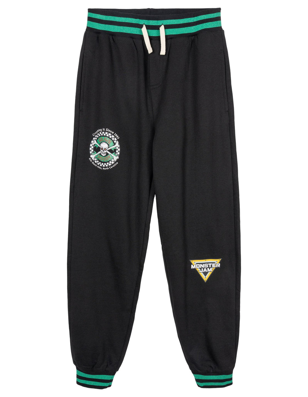 Monster Jam Grave Digger Boys' Fleece Varsity Jacket and Pants Set Black