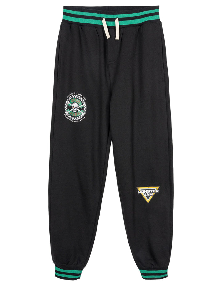 Monster Jam Grave Digger Boys' Fleece Varsity Jacket and Pants Set Black