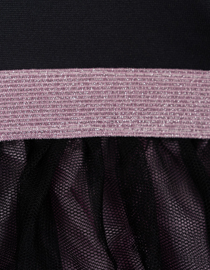 Hello Kitty Girls' Cosplay Hooded Tutu Dress Kuromi Jet Black Pink