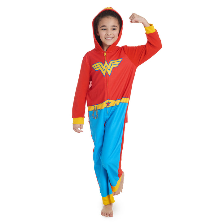 DC Comics Justice League Wonder Woman 3-Piece Onesie Pajama Set Red