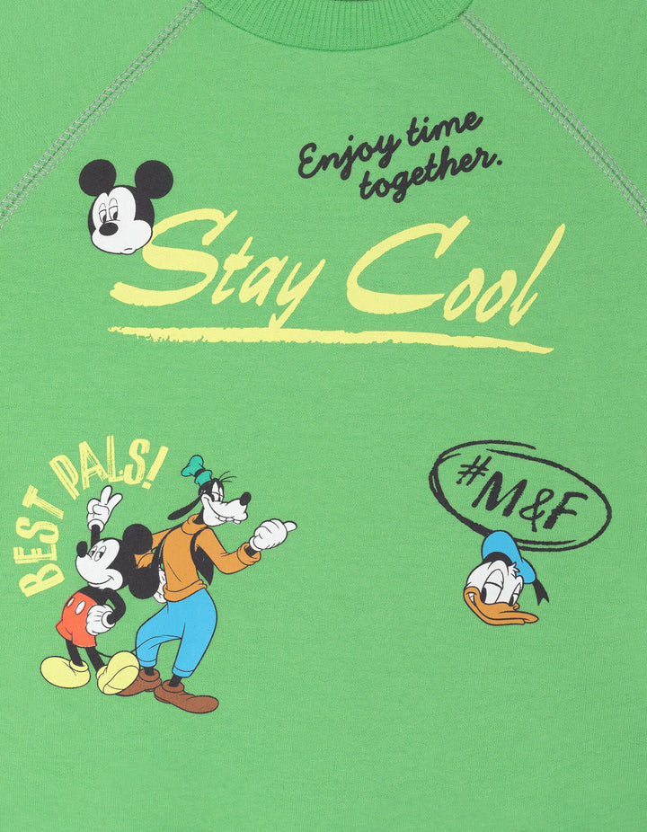 Disney Mickey Mouse Boys' 2-Piece T-Shirt and Shorts Set Green Grey
