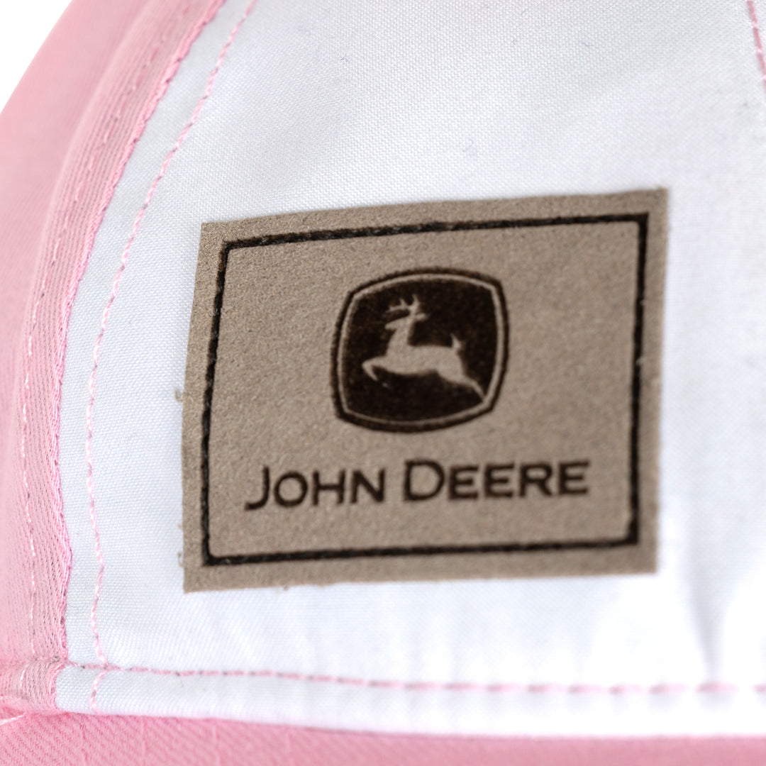 John Deere Baby Girls' Baseball Cap Pink and White