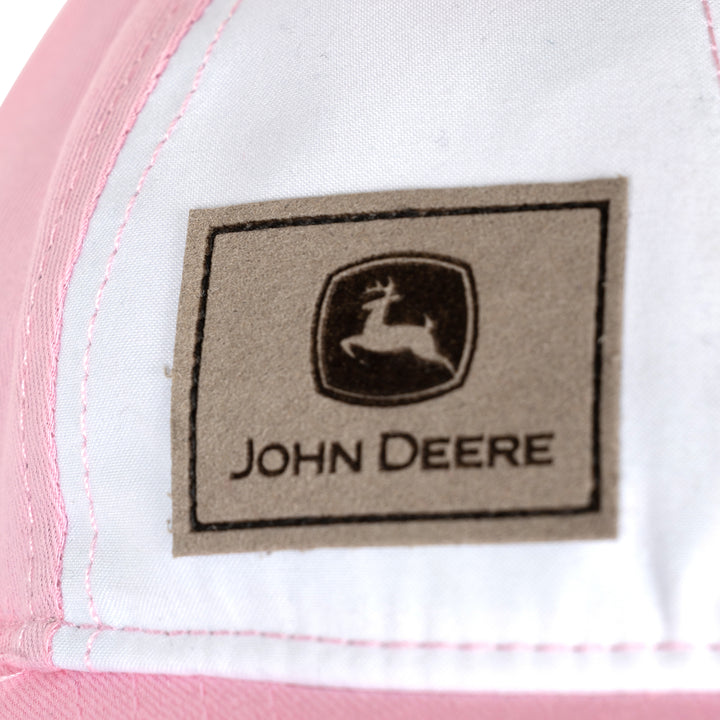 John Deere Baby Girls' Baseball Cap Pink and White