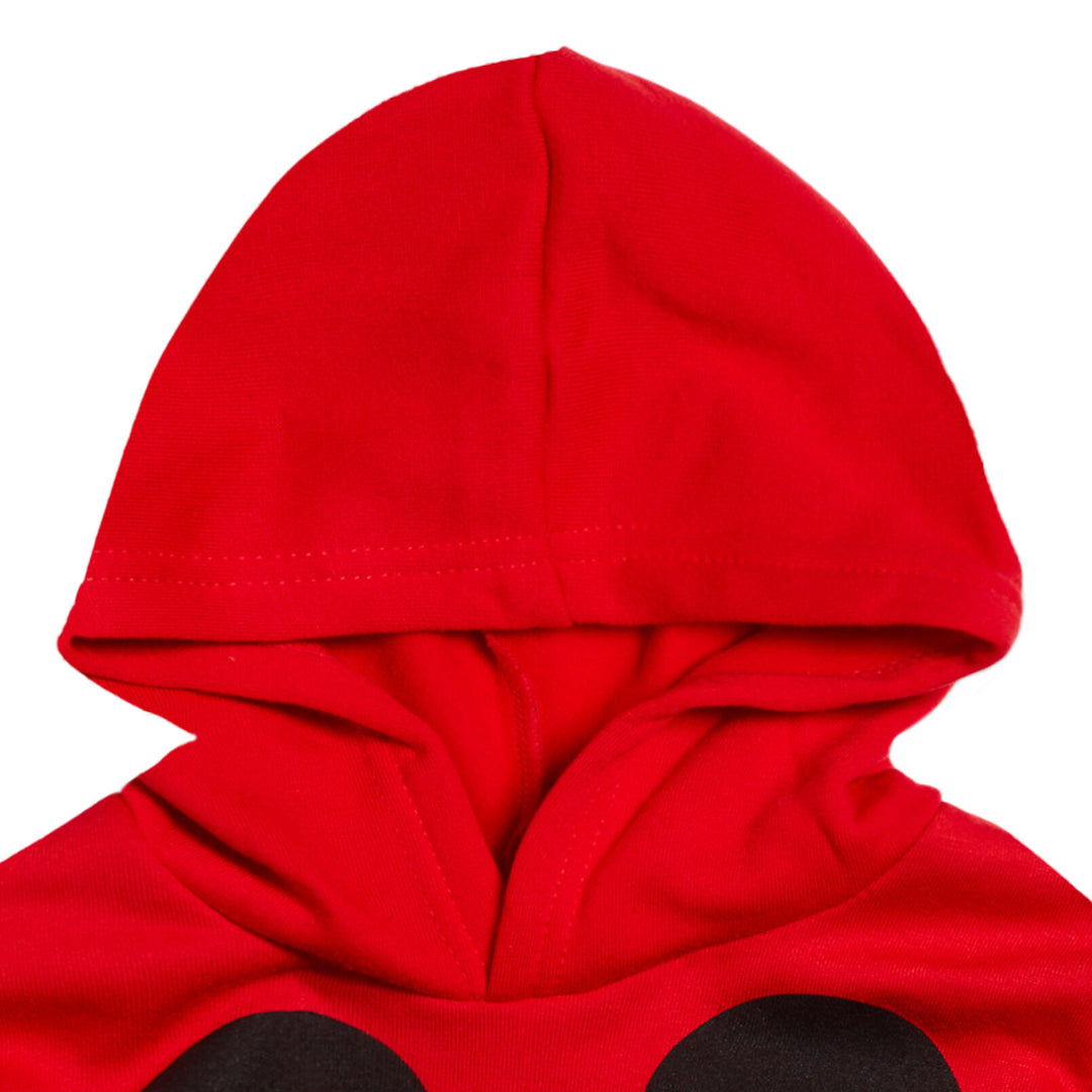Disney Mickey Mouse Boys' Fleece 2-Piece Hoodie and Pants Set Red Grey