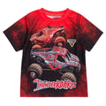 Monster Jam ThunderROARus Boys' Athletic Short Sleeve T-Shirt Red
