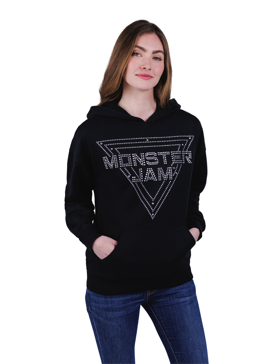 Monster Jam Adult Men or Women Pullover Hoodie Silver Black