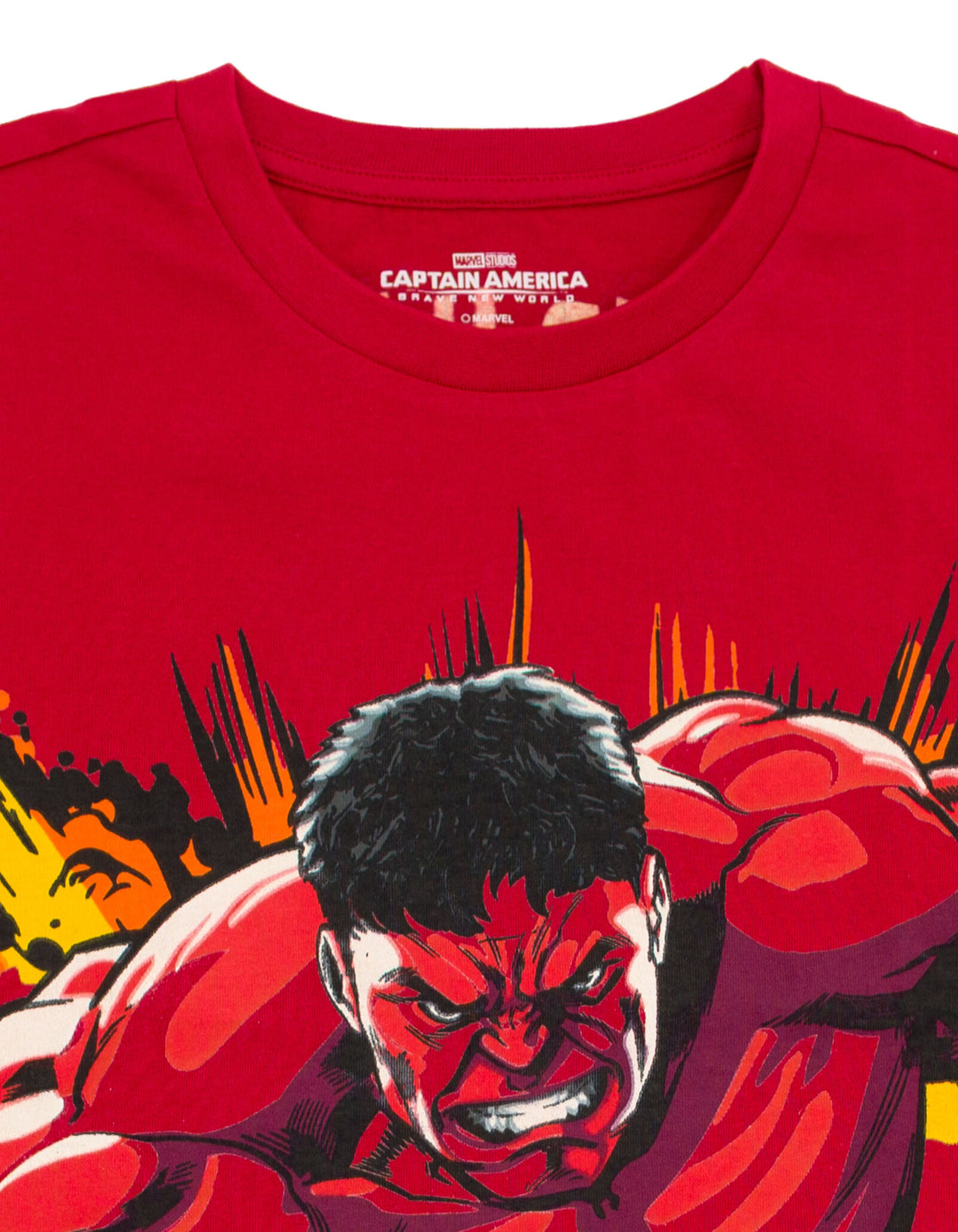 Captain America Red Hulk Men's Cosplay Short Sleeve T-Shirt Brave