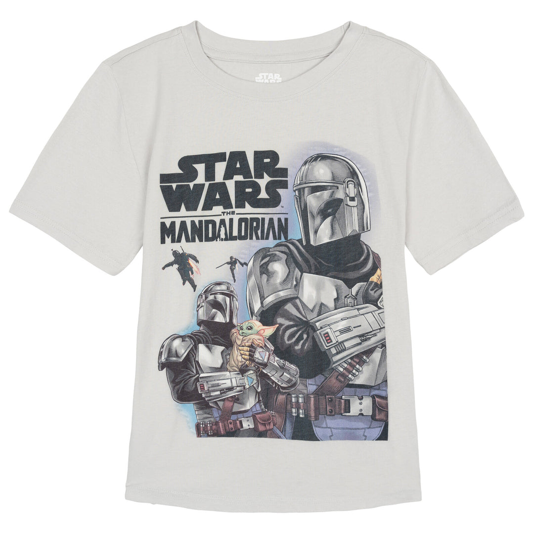 Star Wars The Mandalorian Boys' Short Sleeve T-Shirt Vapor Blue