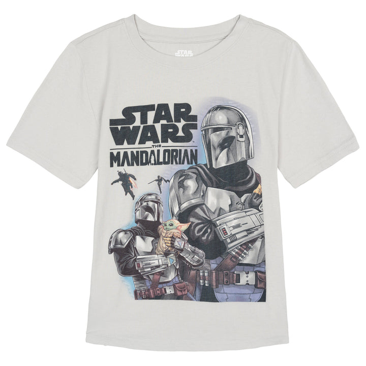 Star Wars The Mandalorian Boys' Short Sleeve T-Shirt Vapor Blue