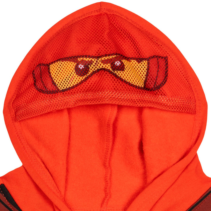 LEGO Ninjago Boys' Cosplay Fleece Zip-Up Hoodie Ninja Kai Red