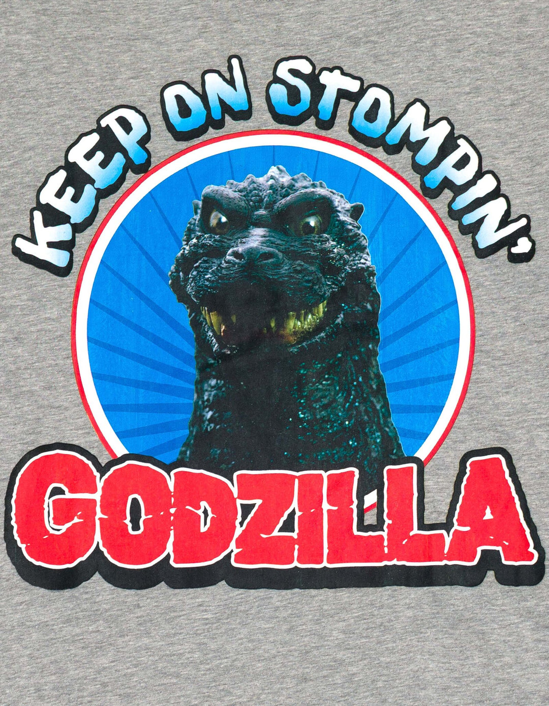 Godzilla Adult Men or Women Short Sleeve T-Shirt Medium Heather Grey