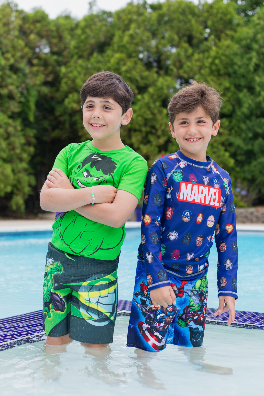 Marvel Avengers Boys' Short Sleeve T-Shirt 4-Pack White Blue